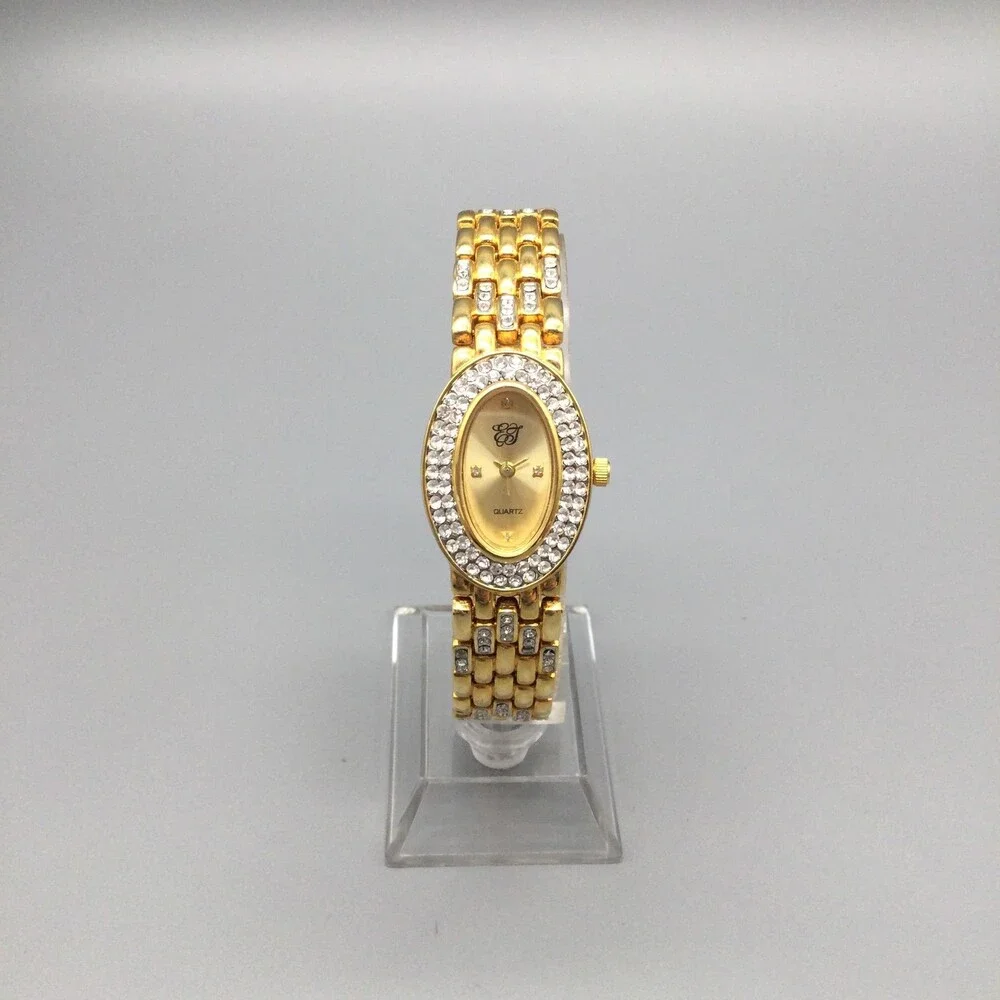 Vintage Elizabeth Taylor Womens Watch 21mm Gold Tone Oval New Battery 7.25